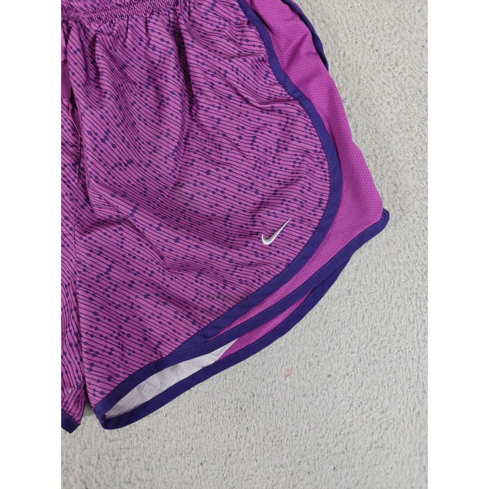 Nike Running Shorts Womens Medium Purple Dri-FIT Tempo Print Liner 719777-565 - Picture 2 of 13